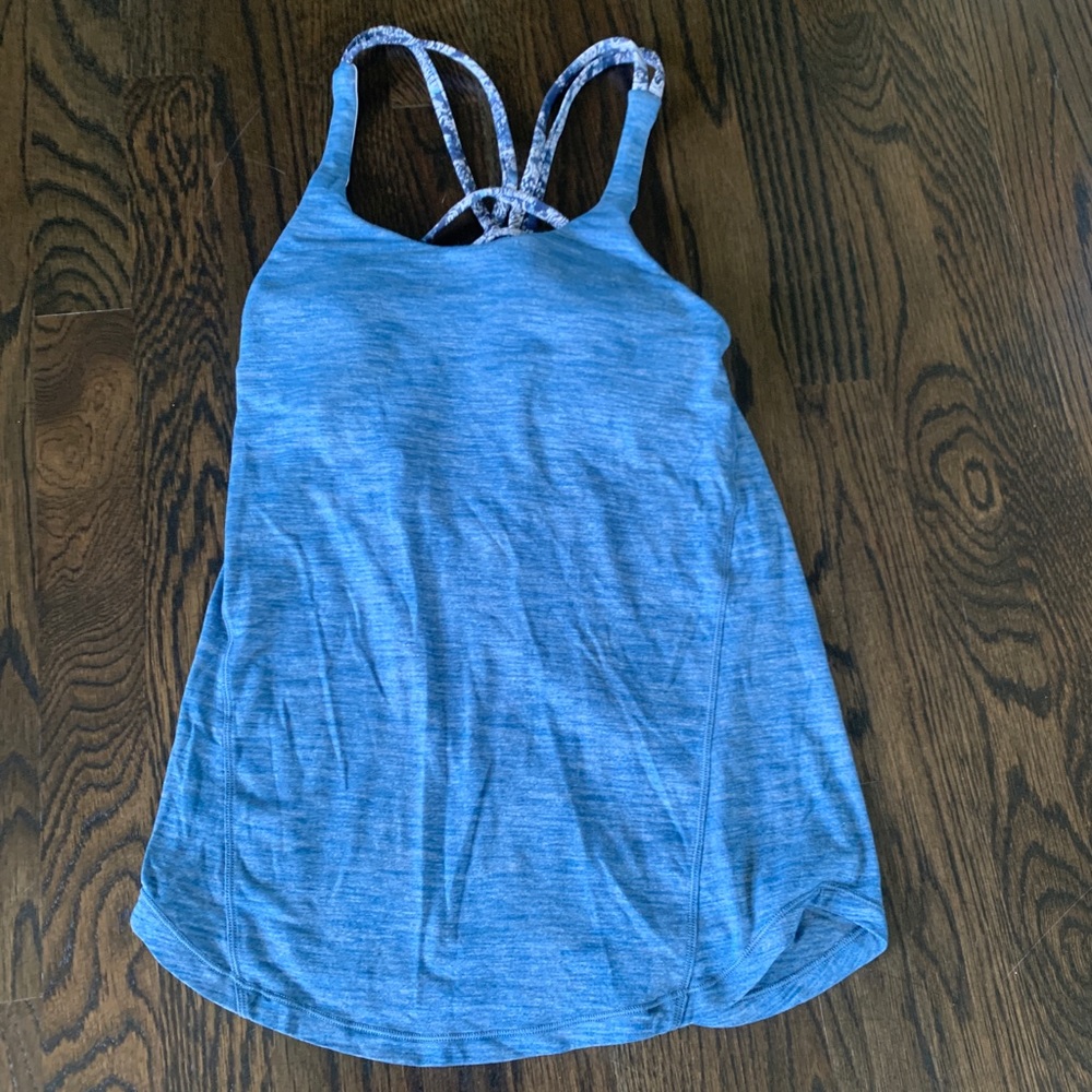 Bright blue lululemon tank